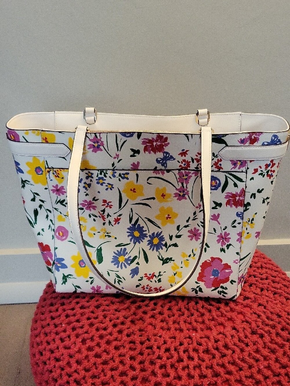 💐💐Kate Spade Staci Garden Bouquet Large Laptop Tote💐💐 - Picture 4 of 12